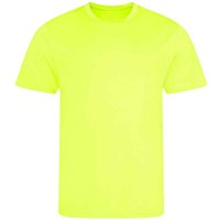 AWDis Cool Plain Magenta T-Shirt in Bright Yellow | Size: 3-4 Years
