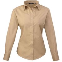 Premier Women's Long-Sleeved Shirt in Khaki | Size: 26