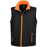 Result Men's Core Printable Soft Shell Bodywarmer in Jet Black | Size: XL