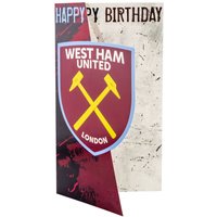 West Ham United FC Crest Birthday Card in Maroon