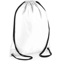 Bagbase Men's Budget Drawstring Bag in White