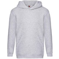 Fruit of the Loom Premium Heather Hooded Sweatshirt in Grey | Size: 9 Years