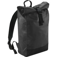 Bagbase Men's Roll Top Tarpaulin Backpack in Black