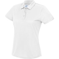AWDis Women's Moisture Wicking Lady Fit Polo Shirt in White | Size: 16