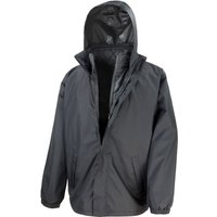 Result Core Men's 3 in 1 Waterproof Jacket in Black | Size: Medium