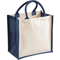 Westford Mill Midi Jute Printable Tote Bag in Navy