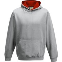 AWDis Varsity Hoodie in Light Grey | Size: 7-8 Years