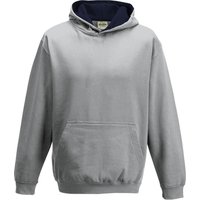 AWDis Varsity Hoodie in Mid Grey | Size: 5-6 Years