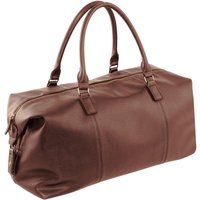 Quadra Men's Nuhide Weekender Duffle Bag in Tan