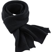 Beechfield Women's Classic Waffle Knitted Scarf in Black