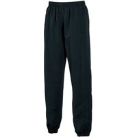 Tombo Men's Cuffed Tracksuit Bottoms in Black | Size: Small