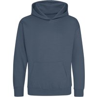 AWDis Heather Hoodie in Blue | Size: 12-13 Years
