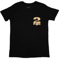 Tupac Shakur Men's Platinum Back Print T-Shirt in Black | Size: Medium