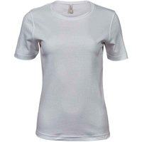 TEE JAYS Women's Interlock T-Shirt in White | Size: Medium