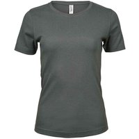 TEE JAYS Women's Interlock T-Shirt in Grey | Size: Large