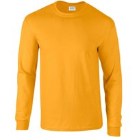 Premier Men's Ginmill Checked Long-Sleeved Shirt in Gold | Size: 3XL