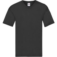 Fruit of the Loom Men's Original Cotton Layered T-Shirt in Black | Size: XL