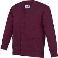 AWDis Academy Cardigan in Burgundy | Size: 3-4 Years