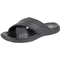 Roamers Men's Nubuck Crossover Strap Mules in Black | Size: 8