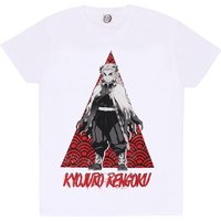Demon Slayer Men's Kyojuro Rengoku T-Shirt in White | Size: 2XL