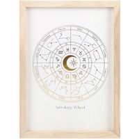 Something Different Astrology Wheel Framed Print in Off-White