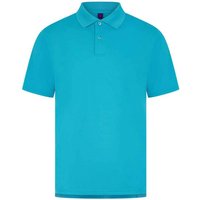 Henbury Men's Pique Polo Shirt in Turquoise | Size: Medium