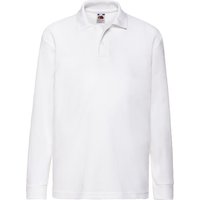 Fruit of the Loom Polycotton Pique Polo Shirt in White | Size: 3-4 Years