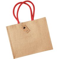Westford Mill Men's Classic Jute Shopper Bag in Dark Red