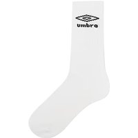 Umbro Men's Logo Crew Socks (Pack of 3) in White | Size: 6-11