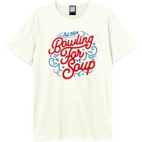 Amplified Men's Swirly Bowling For Soup T-Shirt in White | Size: 2XL