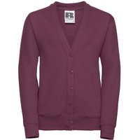 JERZEES Cardigan in Burgundy | Size: 3-4 Years