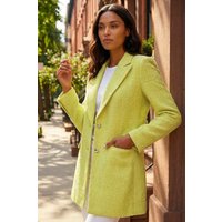 Longline Boucle Textured Jacket
