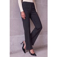 Roman Petite Pinstripe Stretch Trousers - Black