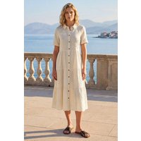 Embroidery Detail Tiered Midi Dress