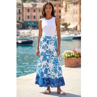 Contrast Floral Tiered Skirt