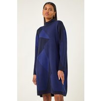 Geometric Knit Jumper Dress