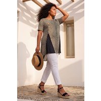 Curve Animal Print Mesh T Shirt