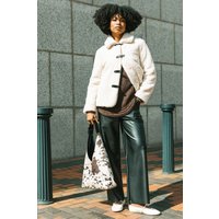 Textured Borg Collared Jacket