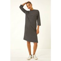Stripe Jersey Stretch T Shirt Dress