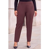 Roman Curve Straight Leg Trousers - Dark Brown