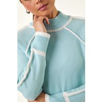 Petite Contrast Ribbed Knit Jumper