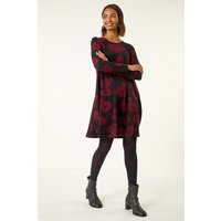 Floral Print Stretch Swing Dress