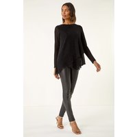 Shimmer Asymmetric Layered Top