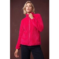 Roman Women's Soft Sherpa Fleece Jacket in Fuchsia | Size: Medium