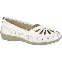 Boulevard Women's Leather Casual Shoes in White | Size: 9
