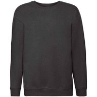 Fruit of the Loom Premium Drop Shoulder Sweatshirt in Black | Size: 5-6 Years