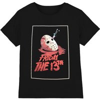 Friday the 13th Men's Jason Blood Mask T-Shirt in Black | Size: Small