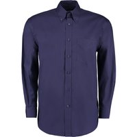 Kustom Kit Men's Oxford Classic Long-Sleeved Shirt in Navy | Size: 19.5 in