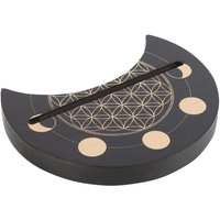 Something Different Flower Of Life Crescent Moon Tarot Card Stand in Black