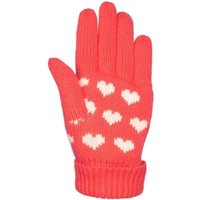 Trespass Mary Hearts Gloves in Dark Pink | Size: 8-10 Years